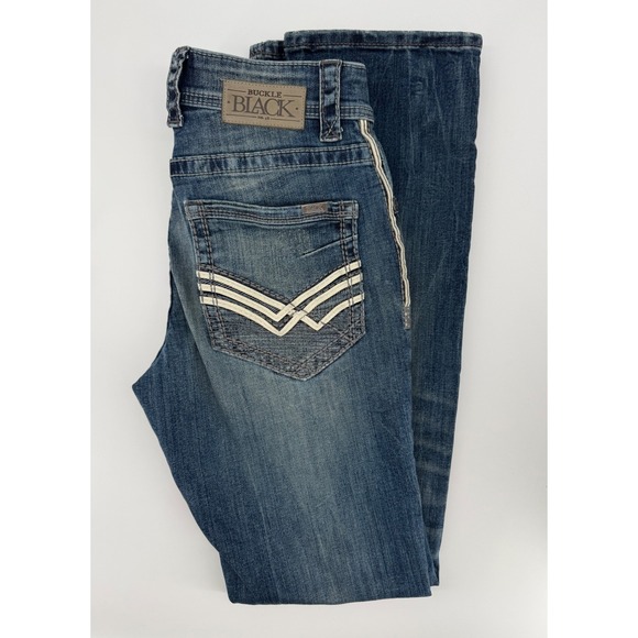 Buckle Black Other - Buckle Black Jeans Mens 32L Blue Bootcut Fit No 3 BBLA374 Embroidered Pocket